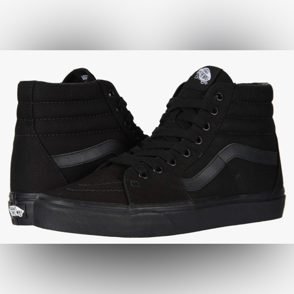Vans Black Canvas High-Top Sneakers